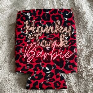 Hanky Tank Barbie Leopard Print Koozie